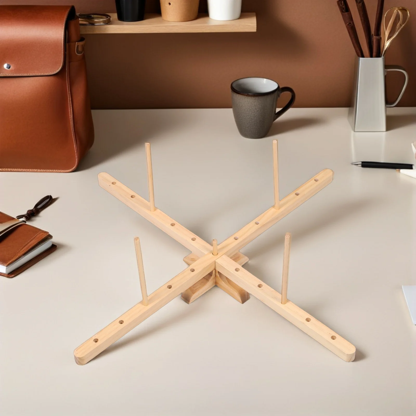 

1pc Winder Winding Rack Rotatable Swift For Hand Knitting Compact Holder Reusable Yarn Rack - Yarn Winding Tool