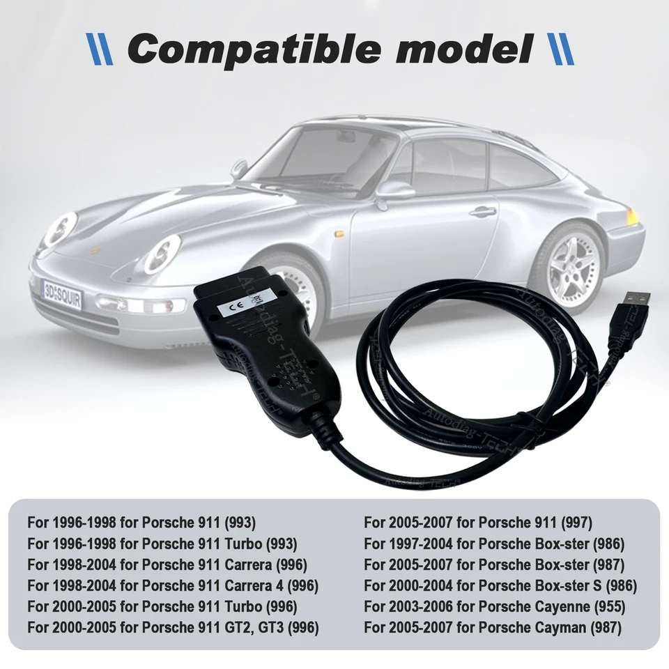 Porsche PIWIS 専用　VCI USBケーブル　Wi-Fi ポルシェ ポルシェ車用 Porsche PIWIS 診断ケーブル Du-rametric ソフトウェア
