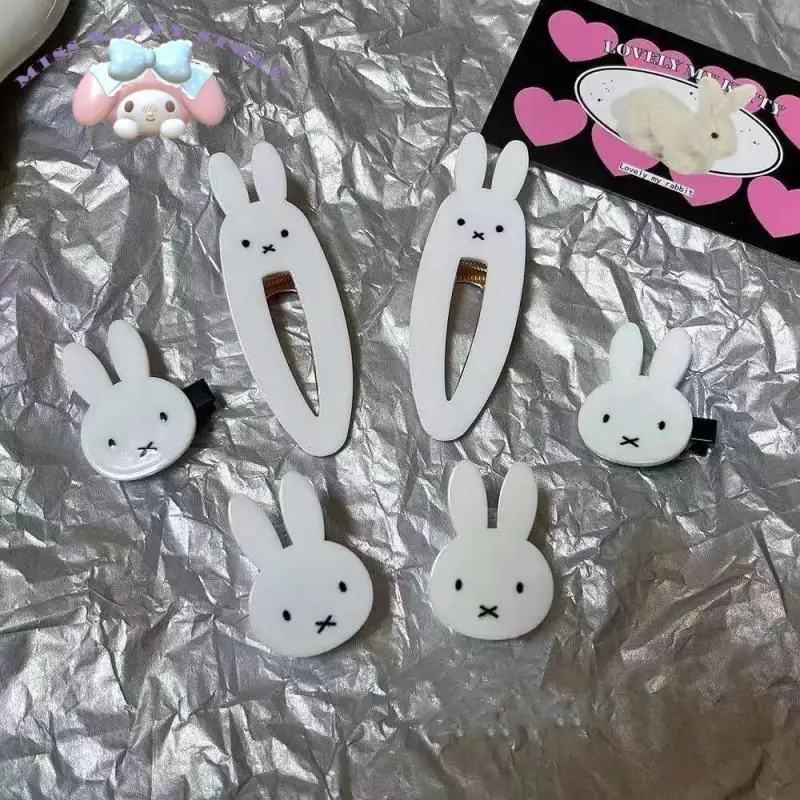 Cartoon Rabbit Hairpin Cute Hairpin Banger Clip per piccole ragazze copricapo Clip per bambini Mini Clip per le donne tornante fatto a mano