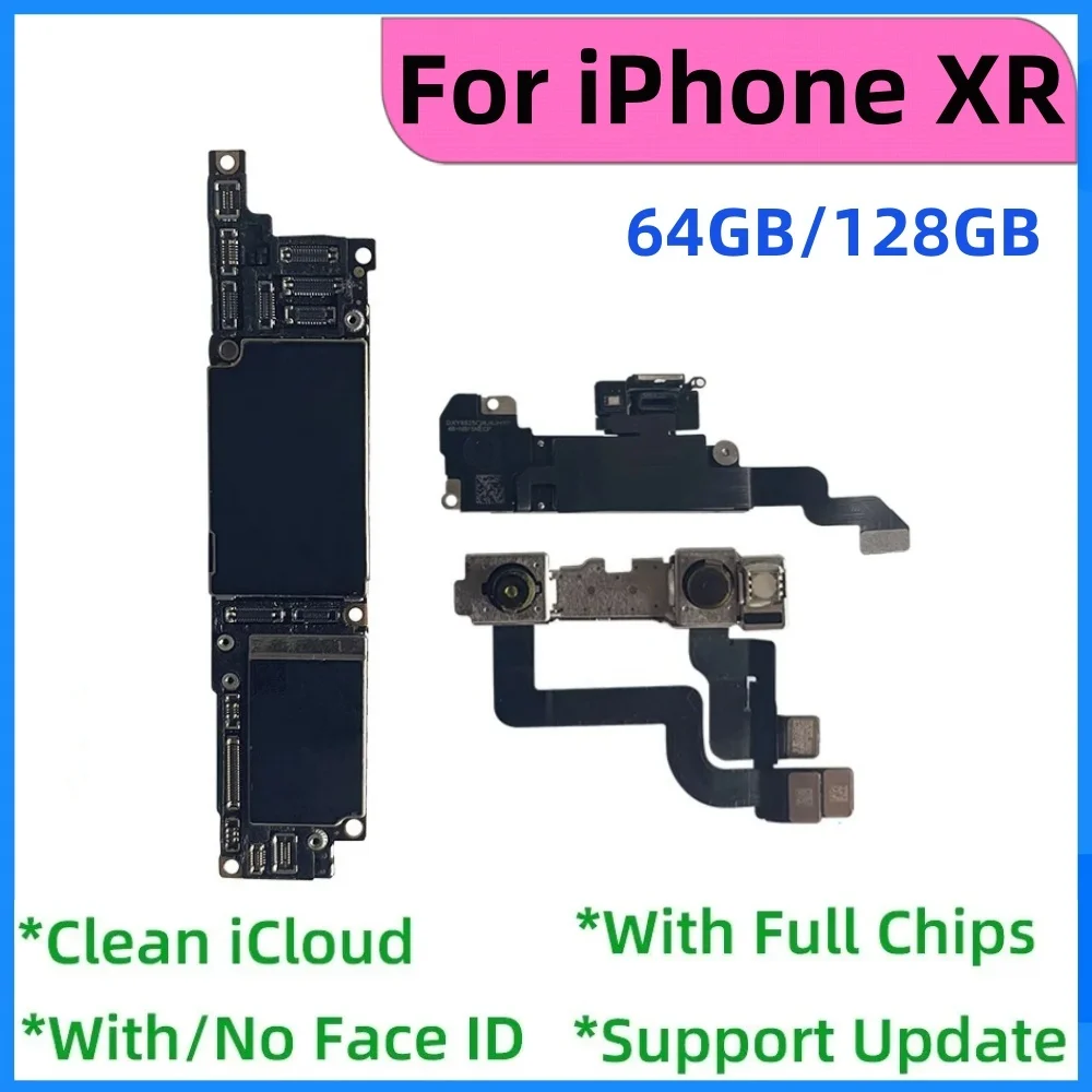 Unlocked For iPhone XR XS Motherboard Free Clean iCloud Support update For iphone X XS Max With/No Face ID Logic board MainBoard