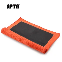 SPTA-Toalla de barra de arcilla naranja, paño para detalles automáticos, manopla de microfibra para lavado de coches, arcilla 30cm x 30cm, 1 ud.