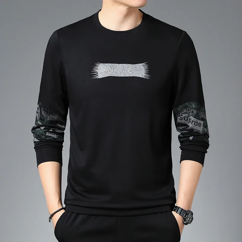 

Men's Spring Personalized Fashion Casual Versatile Long Sleeved Hoodie Thin Top