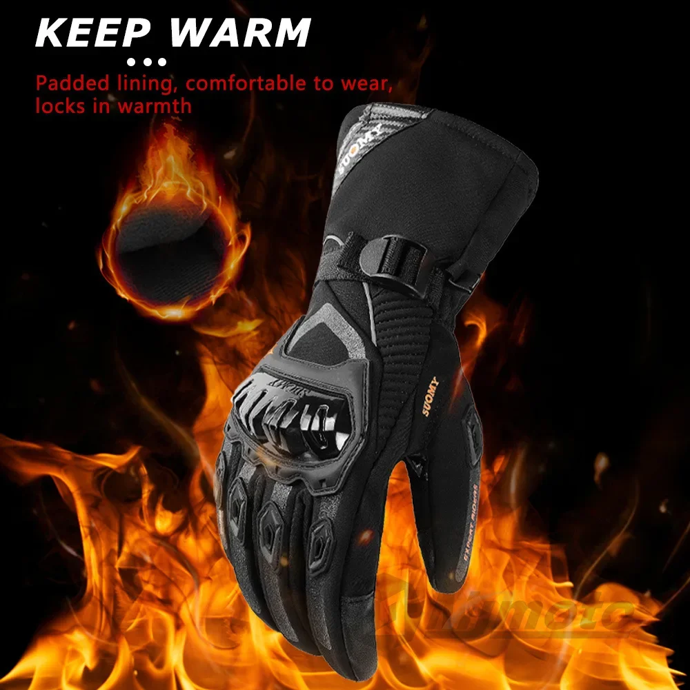 

Motorcycle riding gloves for outdoor riders anti fall touch screen hard shell racing warm windproof waterproof gloves for winter