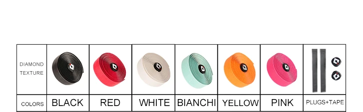 Odi Rennrad Bar Tape ultraleichte Fahrrad Lenker riemen hohe Zähigkeit pu/eva Diamant Textur Anti-Rutsch-Griff Gürtels tange Wrap – Detail 13