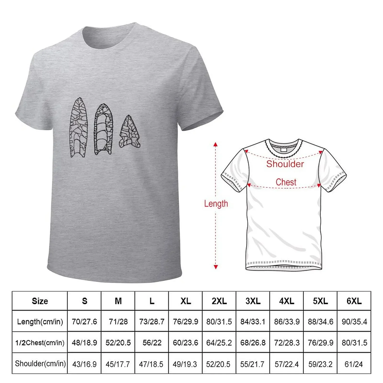 Three Projectile Points T-Shirt essential t shirt vintage summer top summer tops men tshirt