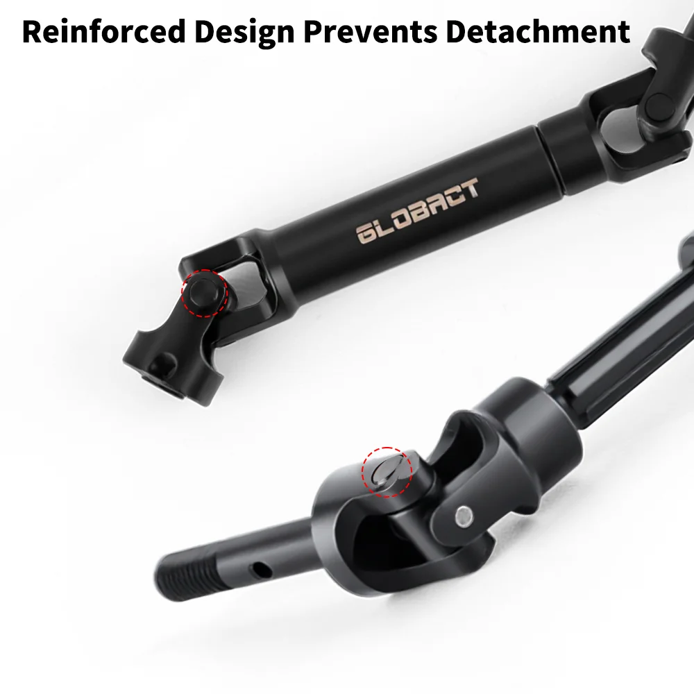 GLOBACT 1144 Steel CVD Driveshaft Front & Rear Drive Shafts Heavy Duty Axles Set for Traxxas Slash/Rustler/Stampede/Hoss VXL 2WD 4X4 1/10RC Truck Upgrade Parts Replace #6852 (4PCS) - view 4