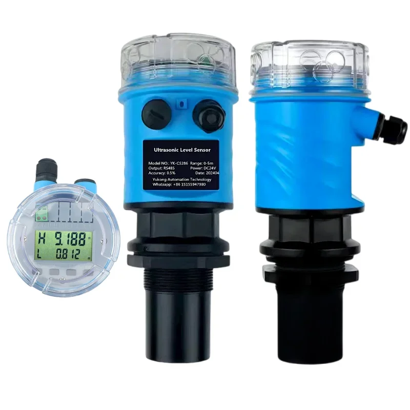 

IP68 Ultrasonic level meter tanks water level transmitter waterproof type 4-20mA RS485 liquid level gauge DC24V