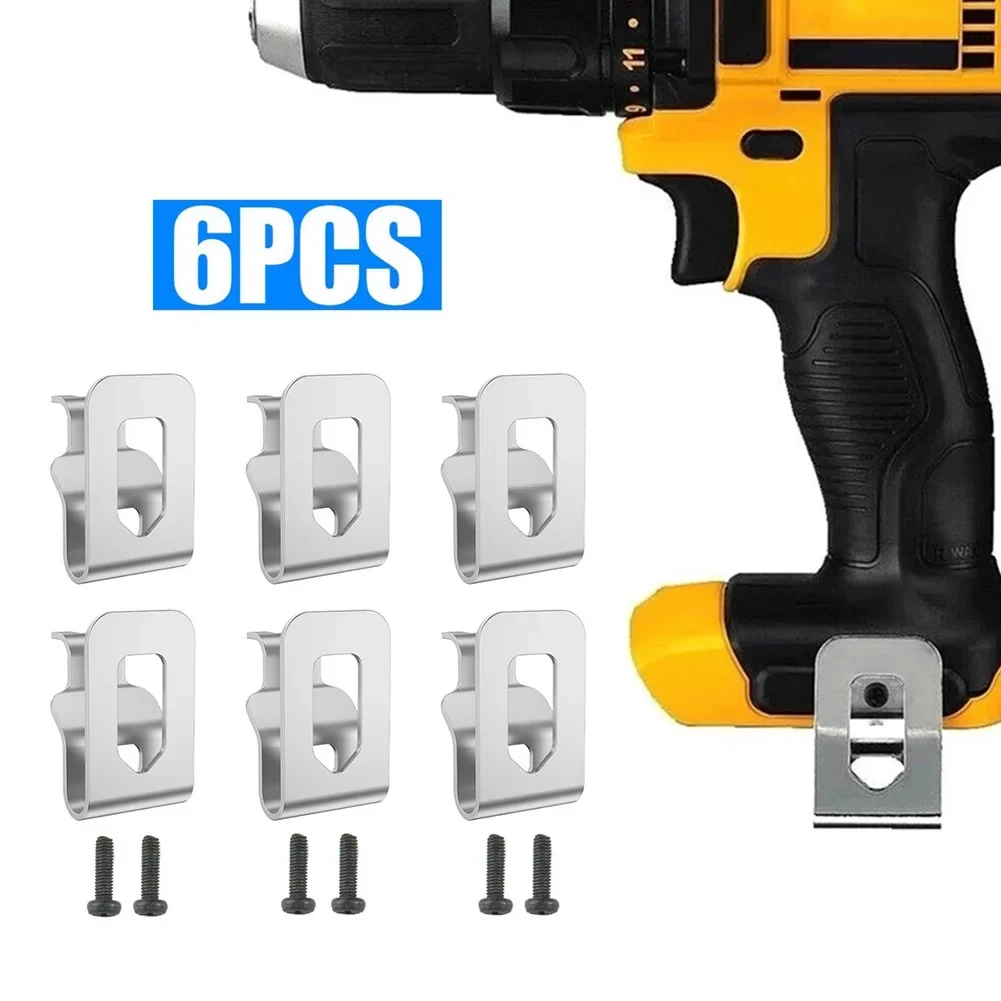 

Electric Drill Belt Clip 6*Belt Clip 6*Screw Power Tools Silver 45*28mm 6pcs DCD980 Workshop Equipment For N169778