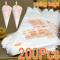 Disposable Cream Pastry Bag Pastry Piping Bag Cake Decorating Tools Cupcake Piping Kitchen Baking Accessories 200/100PCS