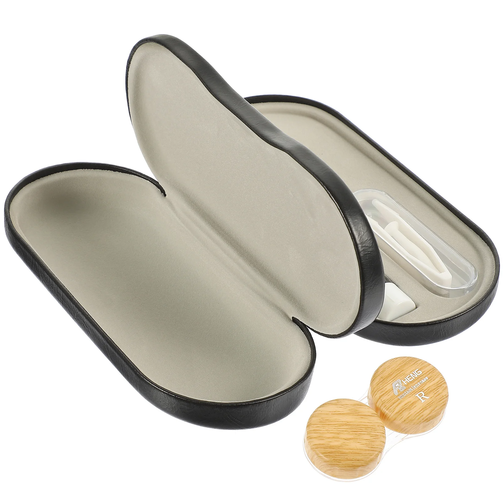 

1Set Glasses Case Portable Double Layer Glasses Box Dual-Purpose Eyeglass Organizer Travel Outdoor Home Multipurpose