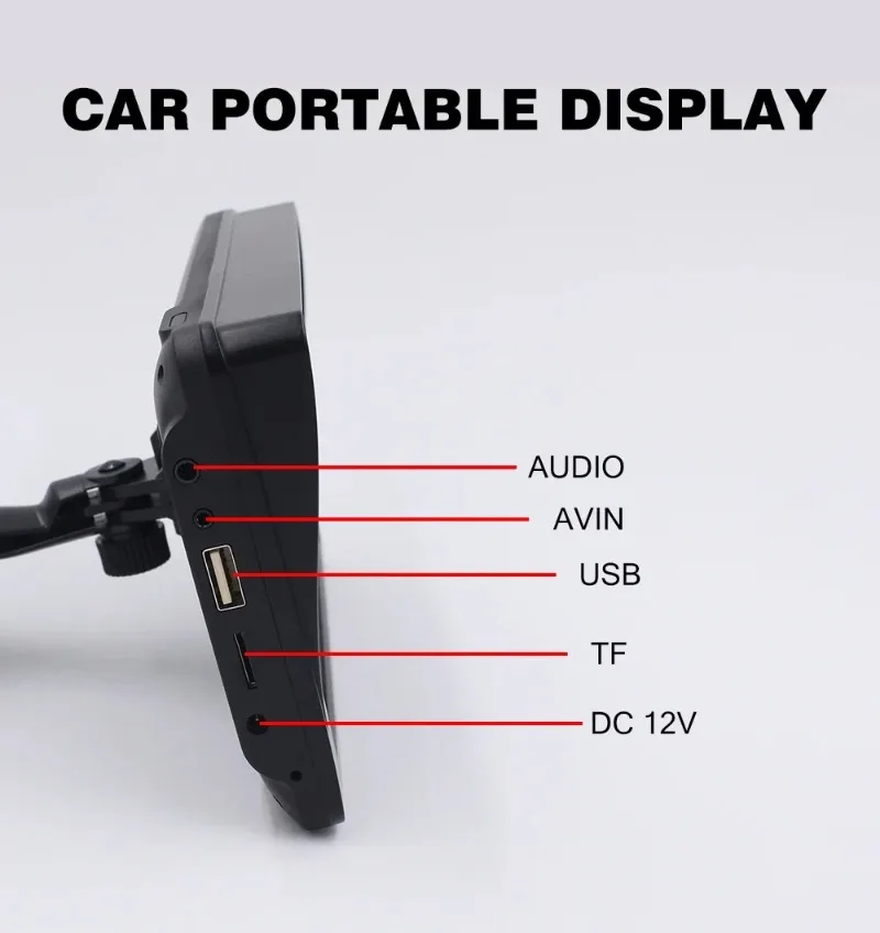 شاشة IPS محمولة 7 بوصة، ملاحة GPS Carplay اللاسلكية للسيارات GPS Touch WiFi #4