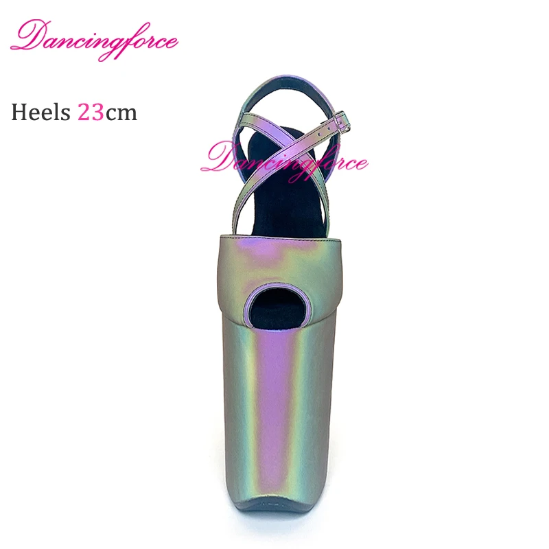 Dancingforce 23CM/9inches Luminous PU upper Platform High Heels Shoes Sexy Pole Dance Sandals Pole Dance shoes