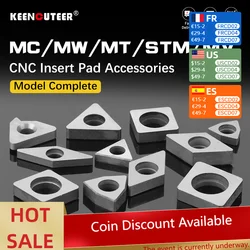10pcs Carbide Shim Seat MC / MW /MT/ STM / MV Alloy Insert Pad Accessories for Turning Tool Holder CNC Lathe