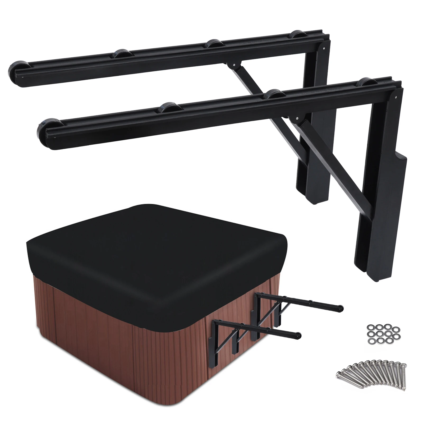 

Hot Tub Cover Lifter Removal System/Spa Cover Roller fits Vary Size Shape and Brand of SPA Cabinet Free Cover