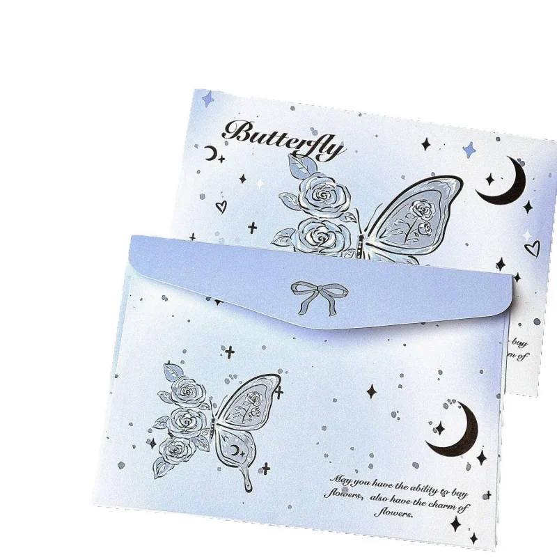 Custom Blue Envelope Letter Paper Set Ins Style Cute Blessing Commemorative Handwritten Message