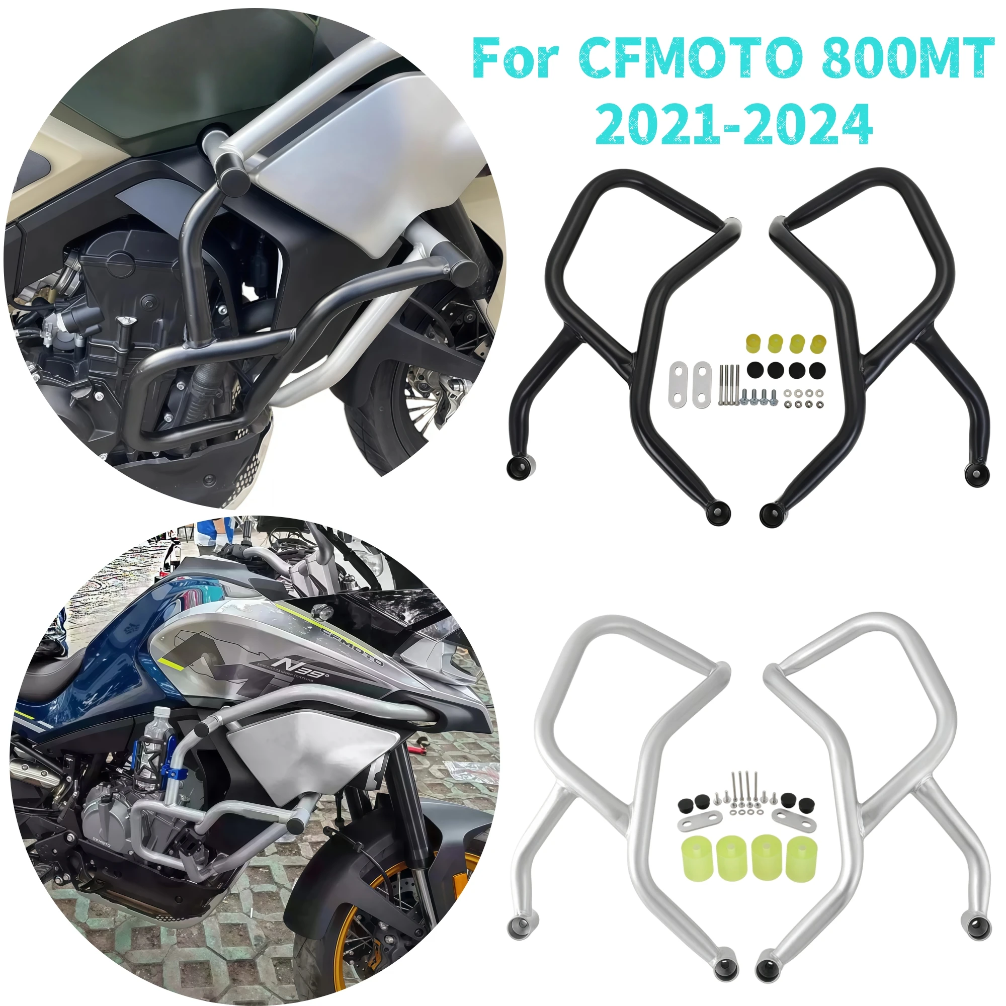 

Motorcycle Engine Guard Highway Crash Bars Bumper Anti Drop Bar Tank Protector For CFMOTO 800MT 2021 2022 2023 2024 Accessories