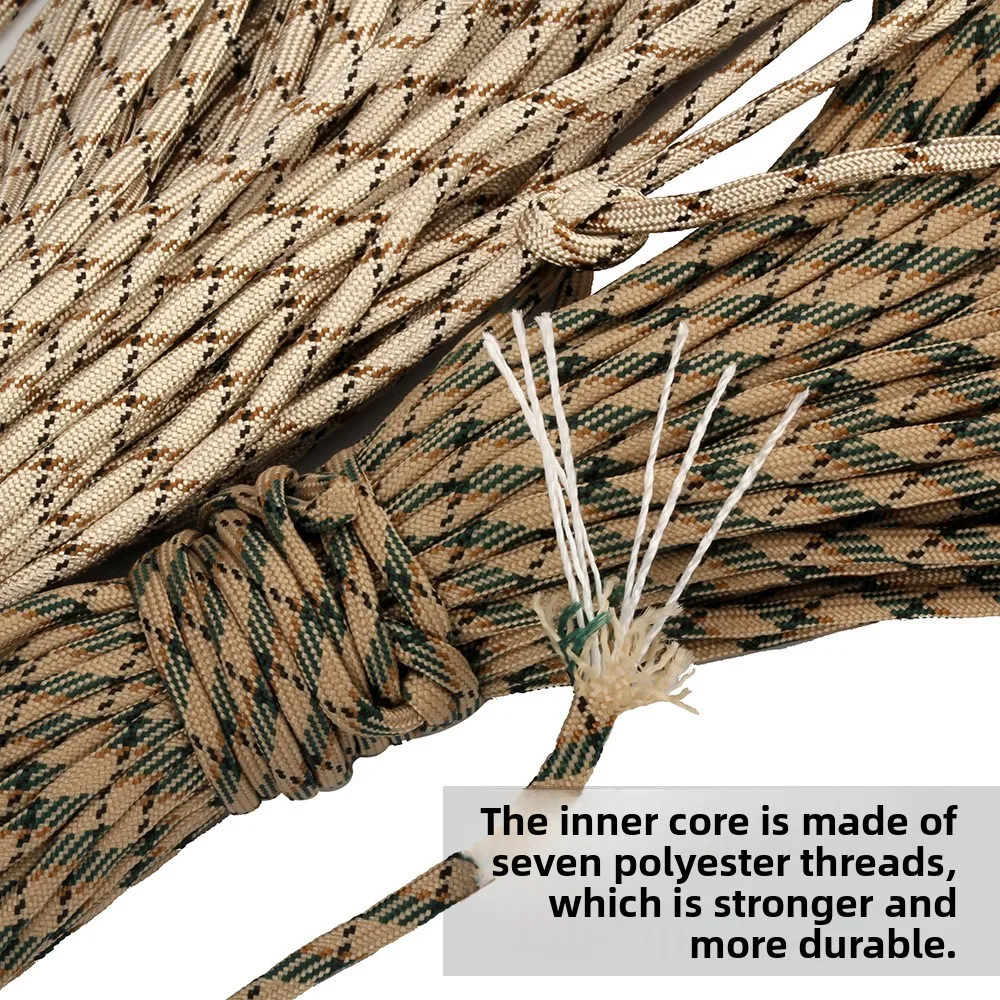 5mm Paracord, in Stock, Seven-core Climbing and Outdoor Rope, Survival Rope, Tent Rope, Handmade DIY Braided Rope