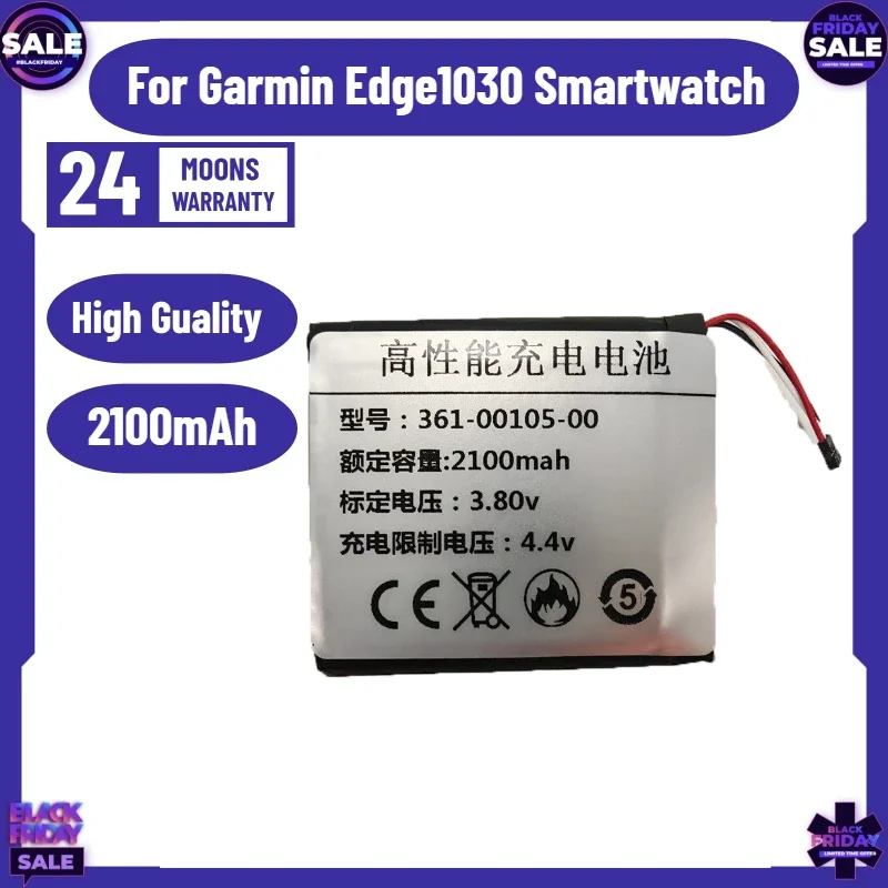 SWZY 2100mAh 361-00105-00 Battery Suitable for Garmin Edge1030 Smartwatch Compatible Battery