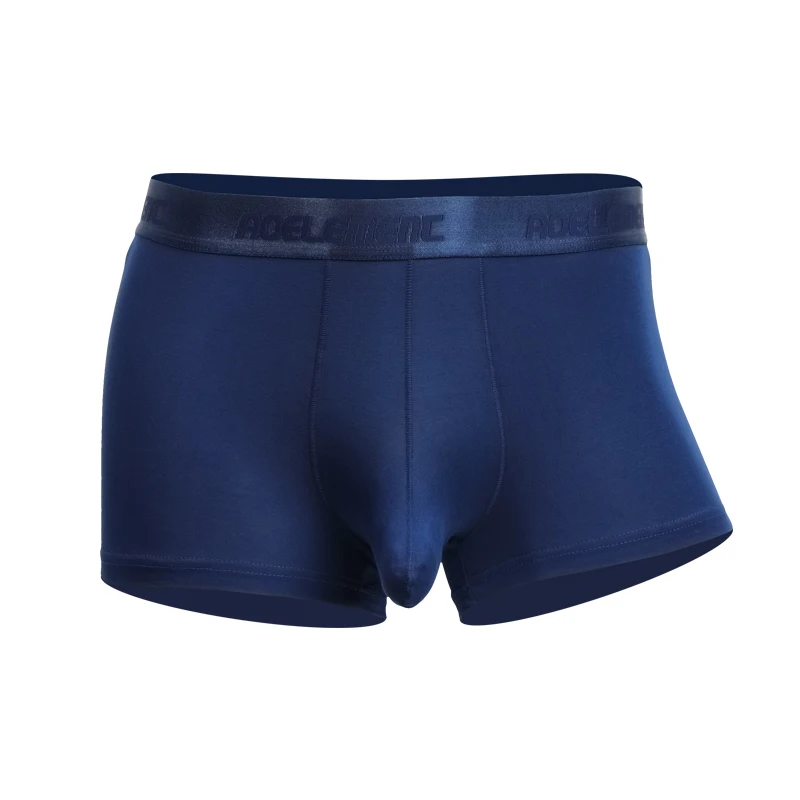 3PCS Men's  Separated Pouch Boxer Briefs, Scrotum Support Design, Ice Silk Feeling, Thin Breathable Summer Male Underwear, Trend