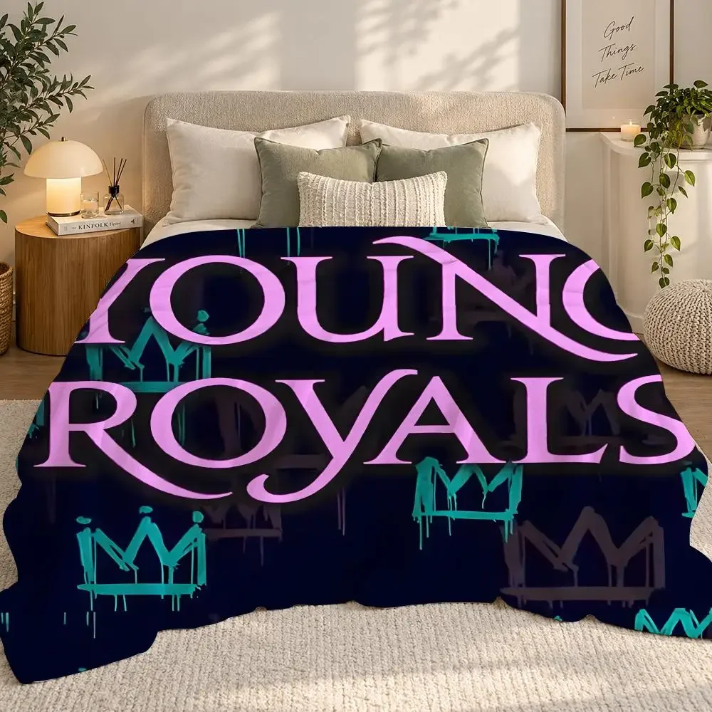 Young Royals Throw 240g flannel blanket, suitable for sofas, beds, offices, exquisite gift blankets