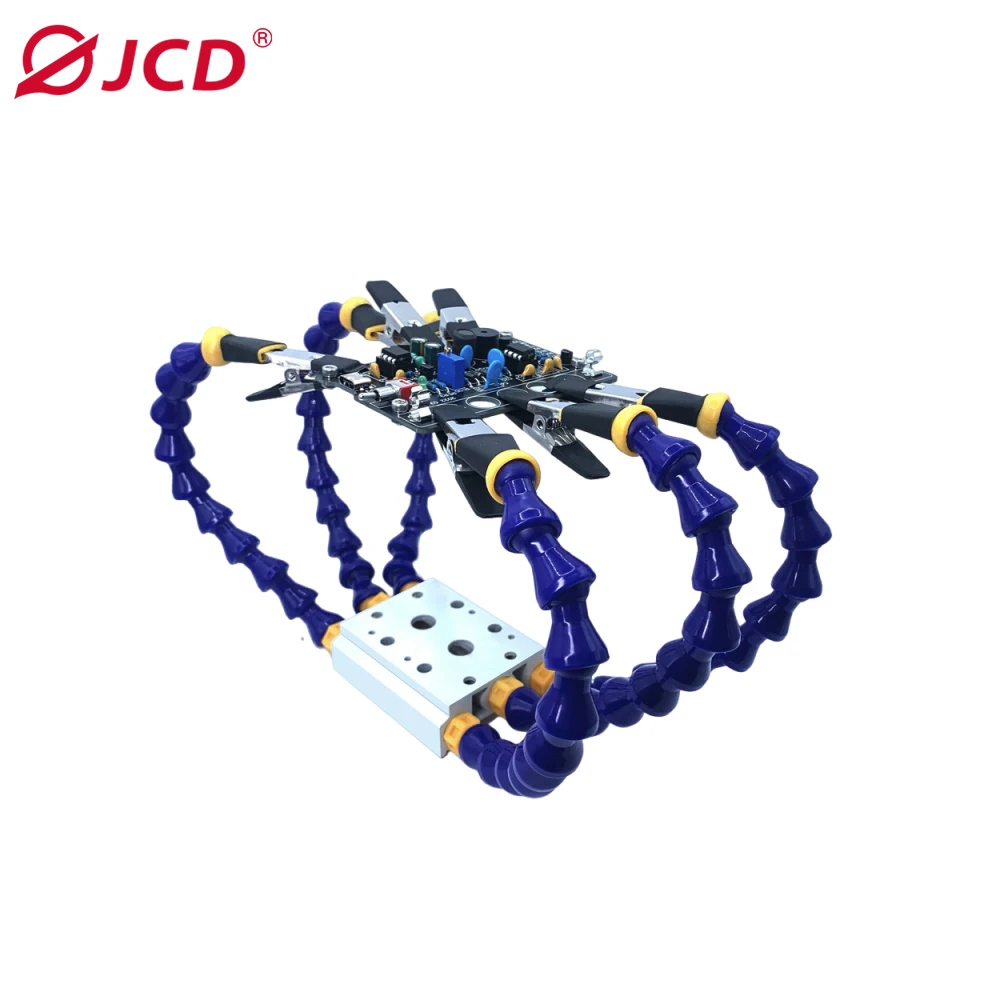 JCD Multi Soldering Helping Hand Tool Table Clip Third Hand Soldering Stand Welding PCB Holder Flexible Arm Soldering Tool ﻿