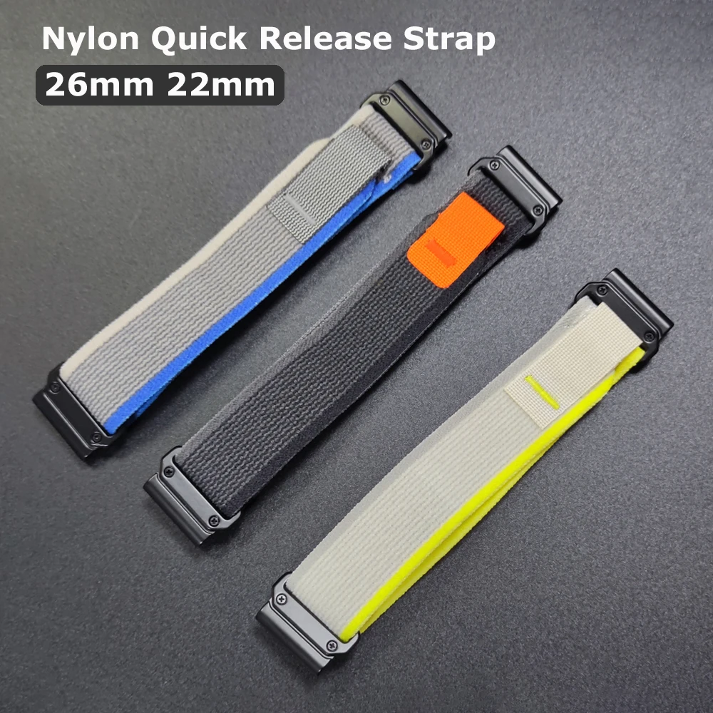 �y�Z�[�����z�i�C�������[�v�E�H�b�`�X�g���b�v 26mm 22mm Garmin Quatix 8 7X 7 3 Quickfit�o���h Instinct 3 2X/Fenix 8 E/Forerunner 970 965�Ή� �E�H�b�`�o���h