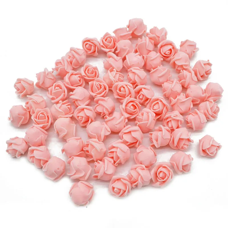 50/100 Stück 2 cm Mini-Schaumstoffrosen für Bären, künstliche Blütenköpfe, DIY-Bastelgeschenke, Geschenkbox, Hochzeitsfeier, dekorativer Kranz, Heimdekoration – Detail 8