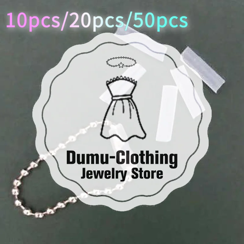 10/20/50Pcs Bead Chain Anti-lost Cover Pendant Acrylic Card Chain Falling Off Protective Cover To Prevent Falling Bead Chain