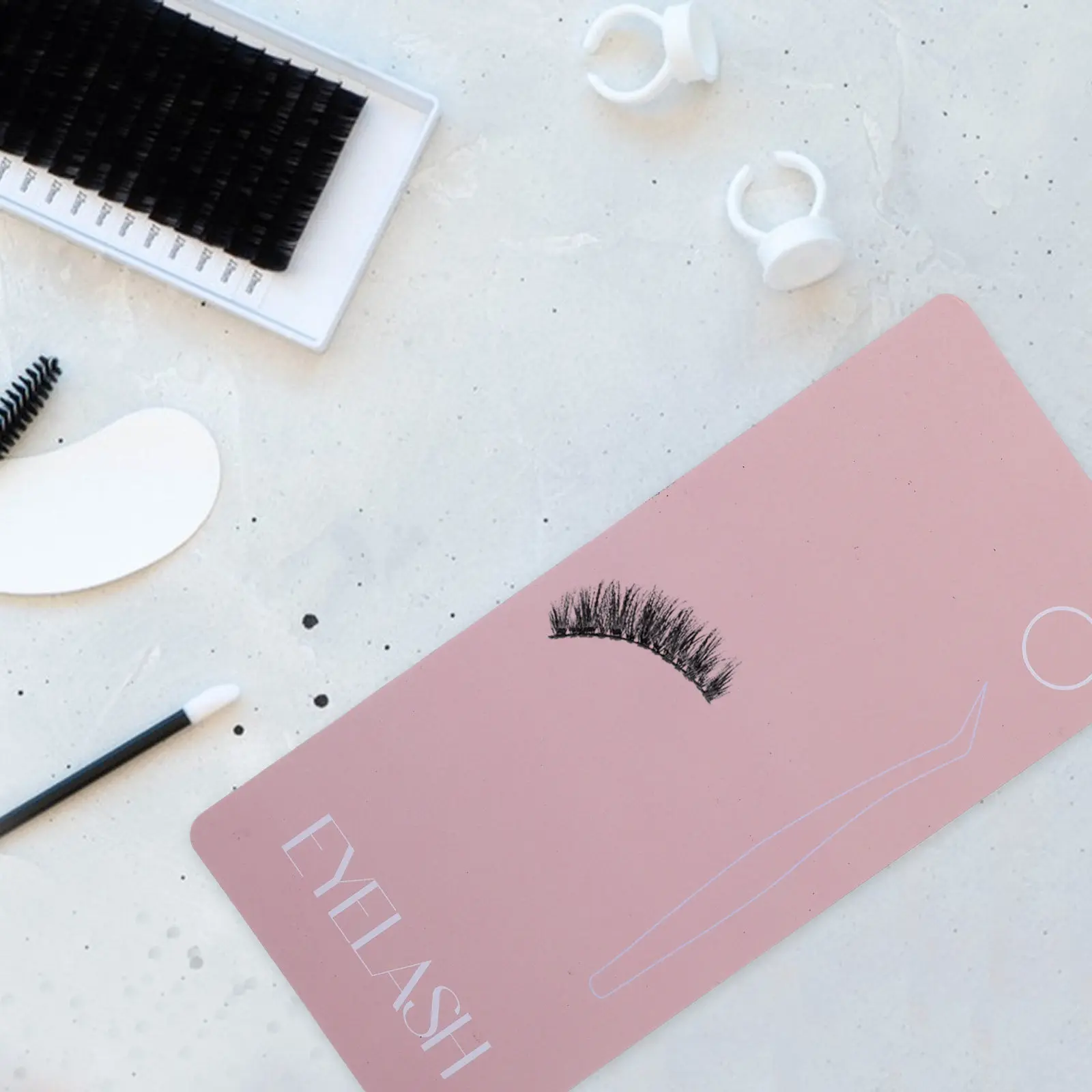 Rubber Magnetic Eyelash Extension Palette Lash Tray Lash Holder Grafting Board Eyelash Extension Organizer Eye Make Up Tool