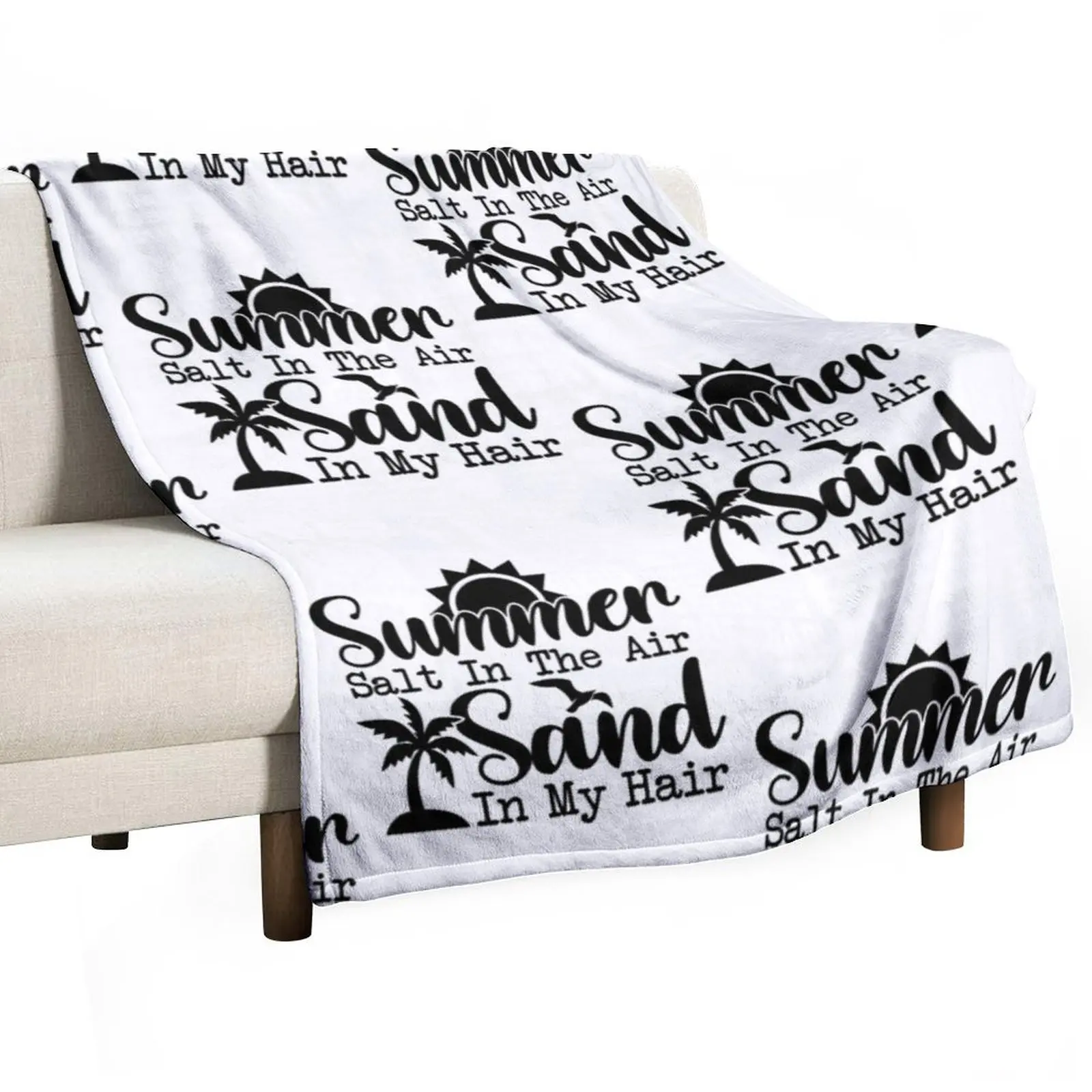 Summer Salt In The Air Sand In My Hair Beach Fun Throw Blanket Sleeping Bag Tourist Blankets