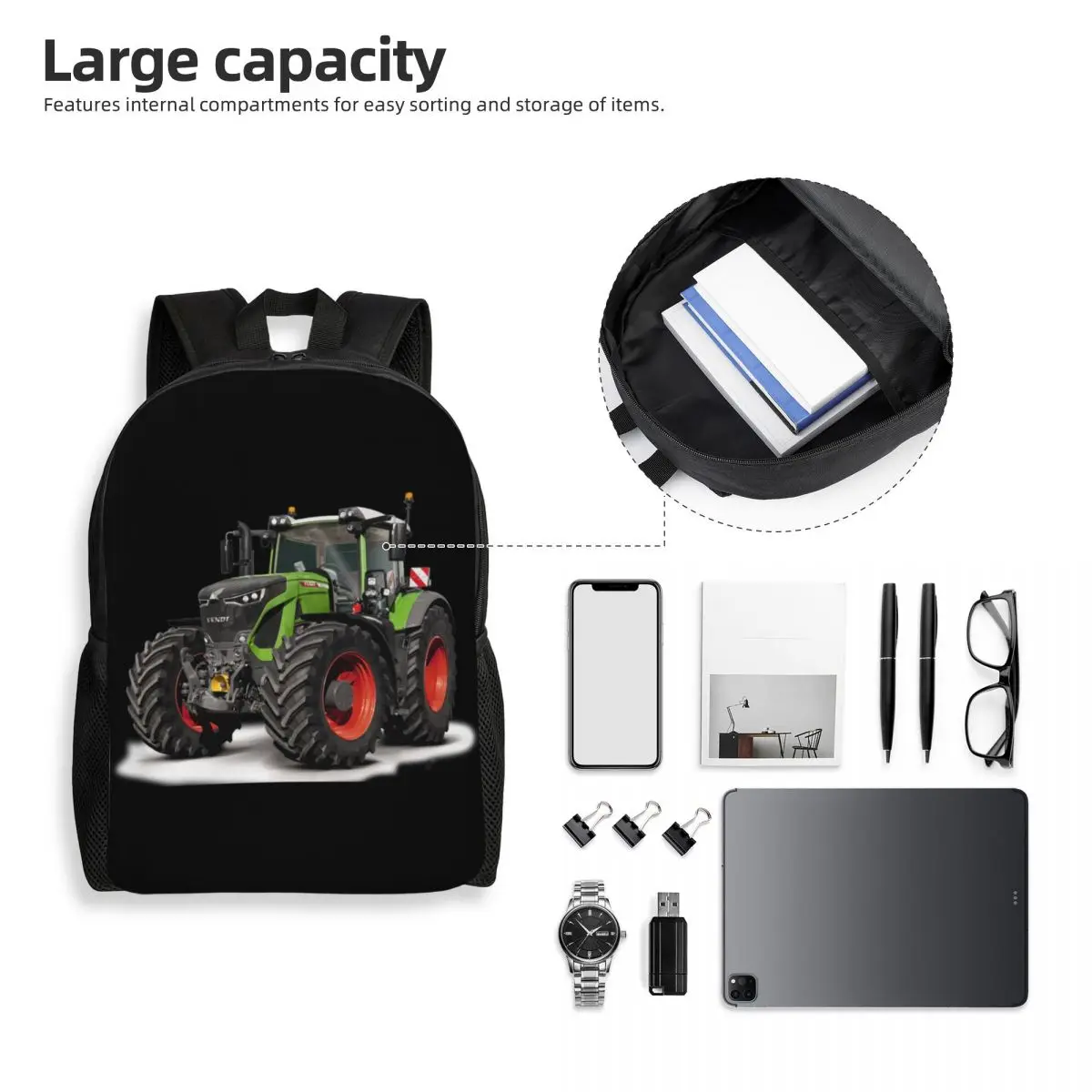 Mochila de Tractor para ordenador portátil para hombre y mujer, bolsa de libros informal para la escuela, bolsas para estudiantes universitarios