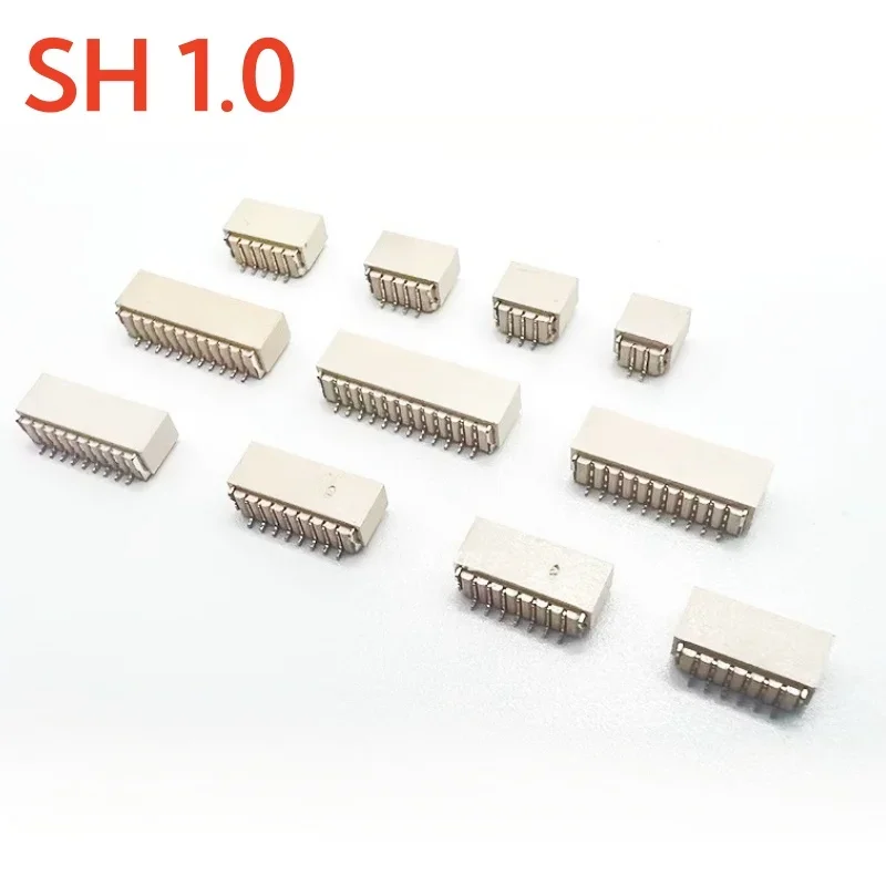 20PCS/Lot SH1.0 Horizontal Patch Pin Header 1.0mm 2/3/4/5/6/8/9/10P Housing Socket Connector