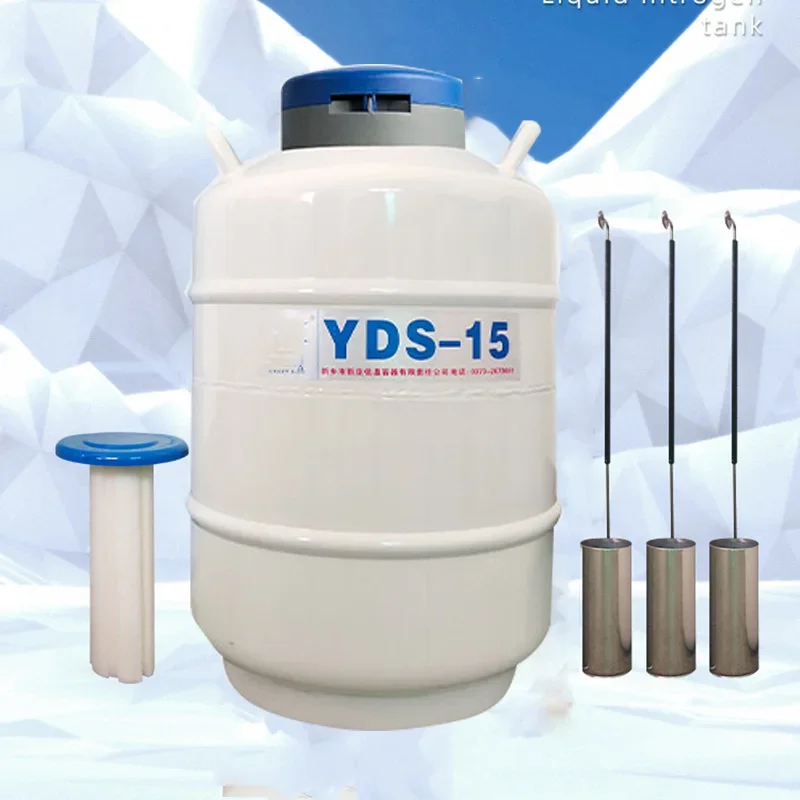 16L Storage Type Liquid Nitrogen Tank 16L/80MM Low Temperature Liquid Nitrogen Tank Sealed Leakproof Liquid Nitrogen Tank