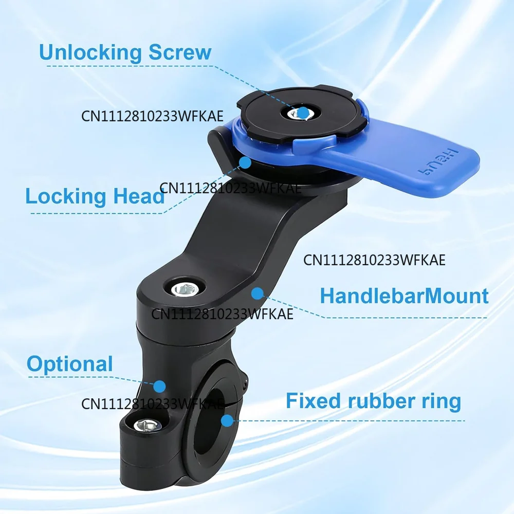 4PCS Universal Smartphone Mount with Vibration Shock Absorber for Motorcycle Bicycle Handlebar Trottos Quad Scooter Compatible