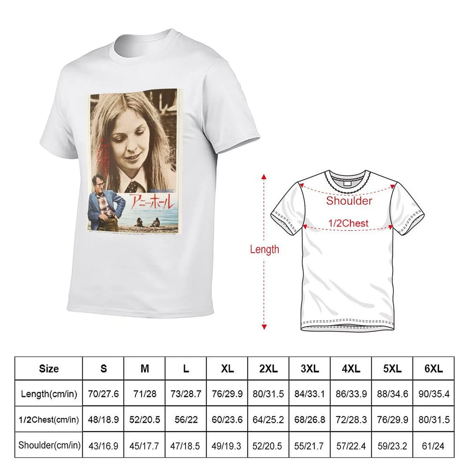 Annie Hall Japanese Release T-Shirt Simple Casual Short Sleeve Tee