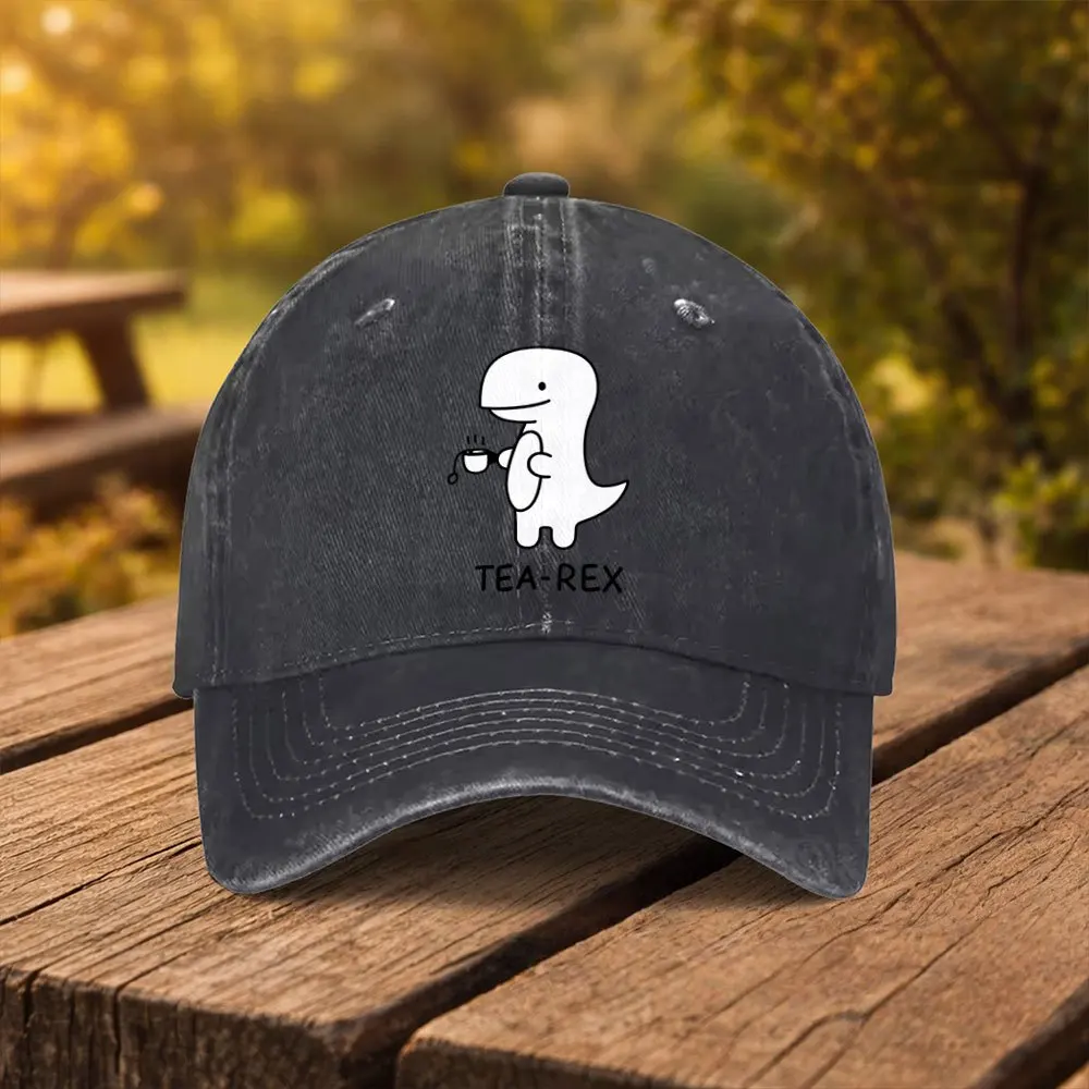TEA-REX Printed Baseball Cap, Unisex Fashion Duckbill Cap, Suitable for Outdoor Sports, Fitness, Travel, and Outings, Multiple C