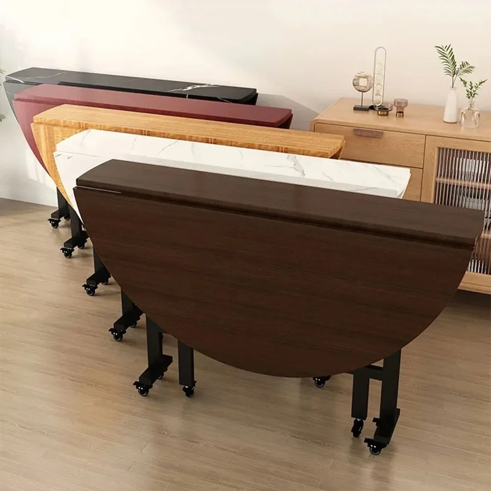 Table à Manger Ronde en Bois Massif, Pliante, Portable, pour Entrée de Restaurant