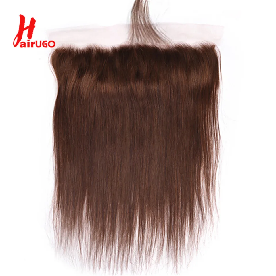 HairUGo Brazilian #4 Body Wave 13x4 Lace Frontal 13X4 Human Hair Lace Front Remy Brown Lace Frontal With Baby Hair Transparent