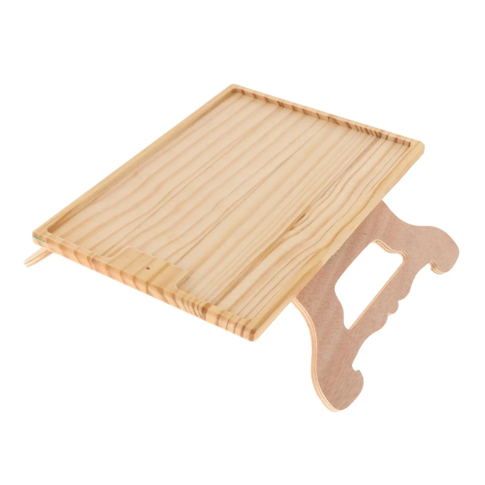 Wooden Clip on Sofa Tray Foldable Sofa Arm Table Armrest Table Serving Tray for Cupcake Phone Remote Control Drinks Breakfast