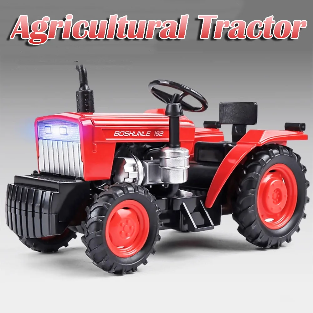 

1:32 модель сельскохозяйственного трактора из сплава, миниатюрные игрушки, металлические литые под давлением звуковые световые двери, открытые откатные для детей, развивающие