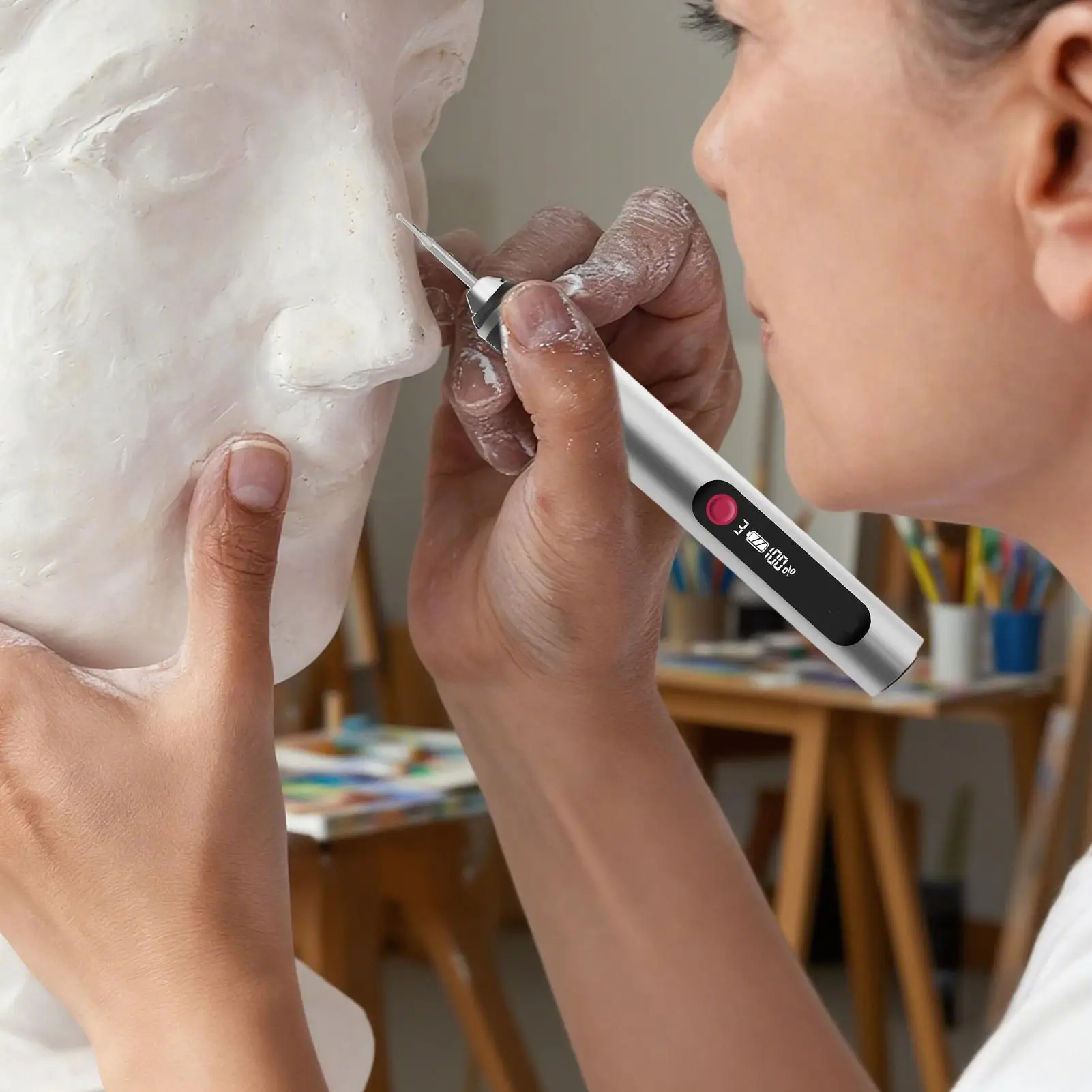 

Электрическая гравировальная ручка, беспроводные гравировальные принадлежности, инструмент для гравировки стекла для любителей DIY, художников, ювелирных изделий, любителей, любителей