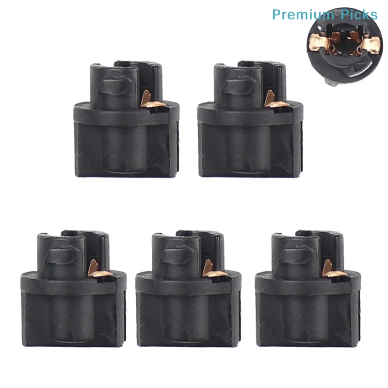 portable5PCS Signal Lamp T5 Led Twist Socket Instrument Panel Cluster Socket Lamp Holder Base T5 Socket Car Bulbs Base