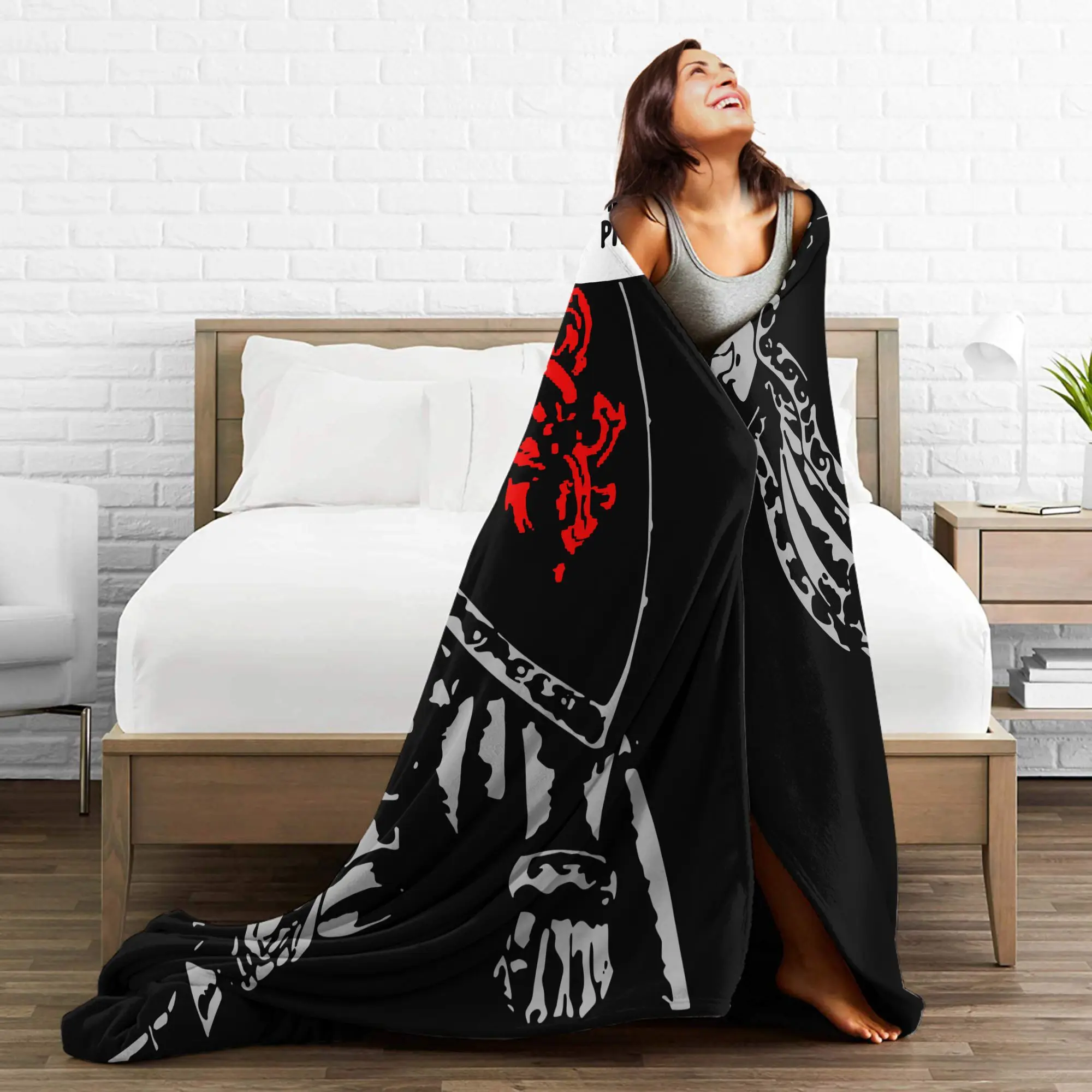 Escanor الخطايا السبع المميتة بطانيات غامضة بطانية رمي الموضة لأريكة تتحول لسرير الأريكة 125*100 سنتيمتر لحاف رقيق من القطيفة ، #6