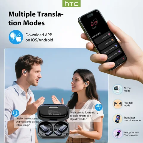 Bluetooth-наушники HTC NE25 с качественным звуком и длительным временем работы — изображение товара