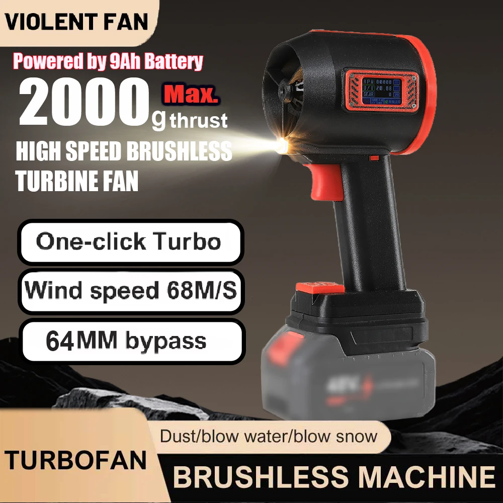 

X70 MAX Turbo Blower For Makita Battery Brushless Cordless Electric Air Blower Handheld Turbo Jet Fan Dust Blowers For Dewalt