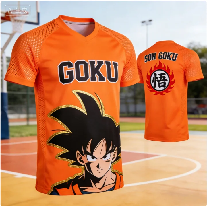 

Футболка с графическим принтом Dragon Ball Super Saiyan Goku 2026, летняя спортивная быстросохнущая футболка для мужчин, детская одежда, женская футболка