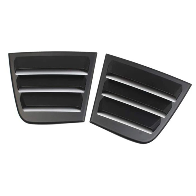 Side Window Louvers Air Vent Scoop Shades Cover Blinds ABS for Dodge Charger 2015-2021 (Black)