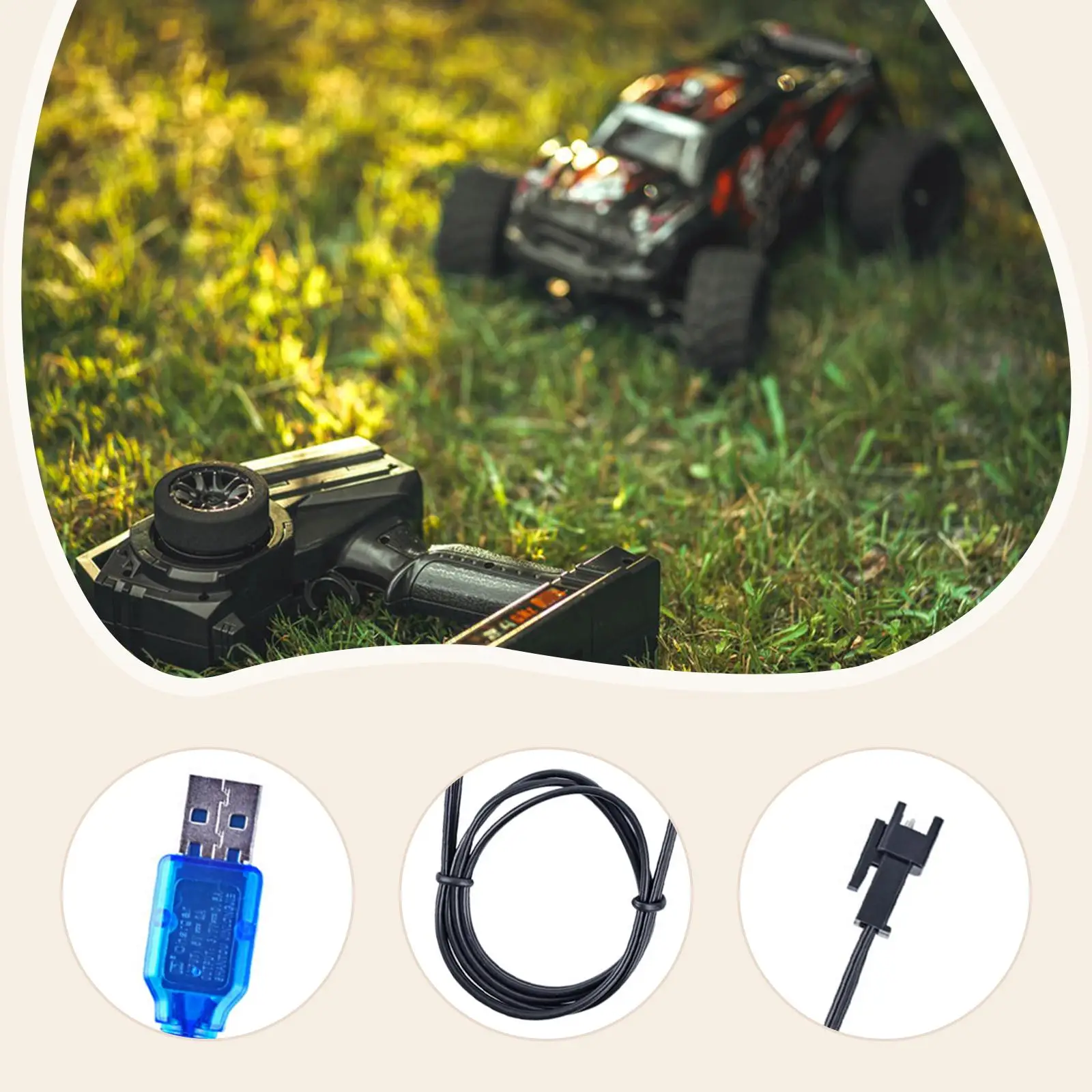 2x 3.7V 400mAh USB Charging Cables Charging Cords 60cm Replacement RC Toy Battery Charge Cables for RC Toys Car Boats Trains