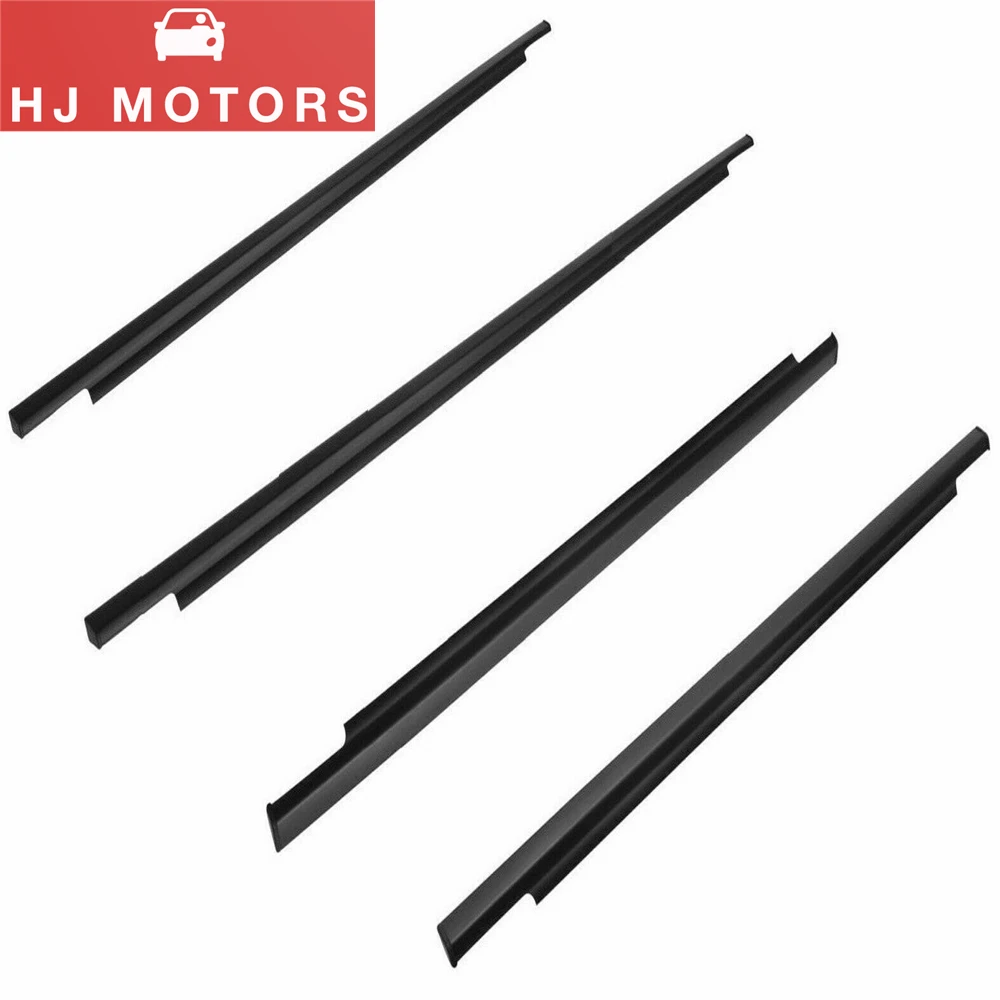 Weatherstrip 2007-2014 Car Window Strip 1 Set Molding Trim Outer Outside Belts Black 68161-35073 Land Cruiser Door Weatherstrip