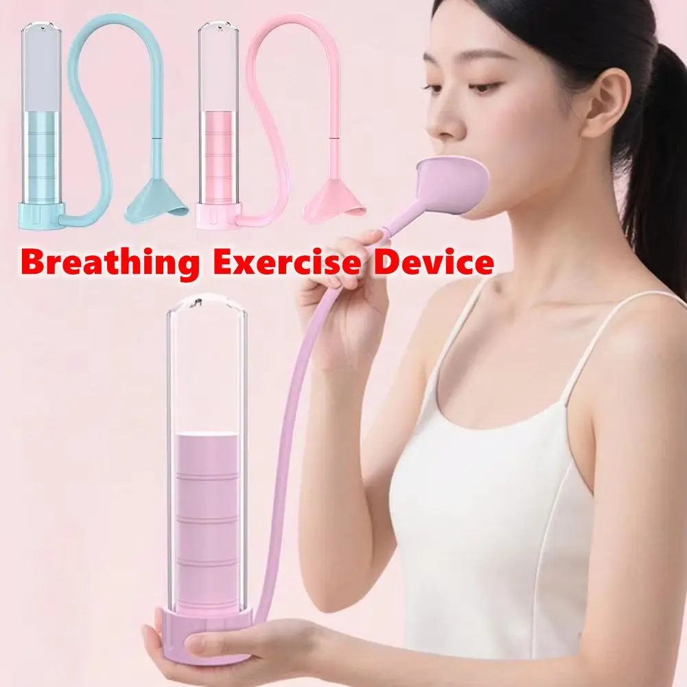 1 Juego de dispositivo de ejercicio de respiración, entrenador de músculos abdominales, mancuernas de respiración profunda, dispositivo de entrenamiento de capacidad pulmonar para hombres y mujeres y adultos